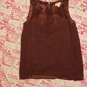 Women's LOFT sheer dressy tank